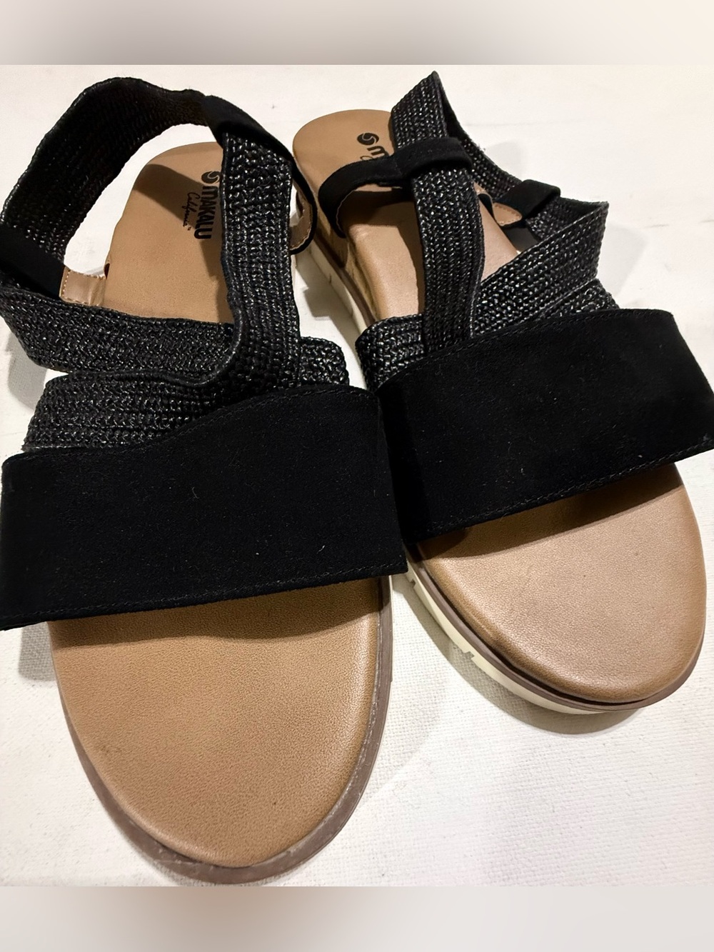 Strap Wedge Sandals with Cushioned Footbed by Makalu California Size9.5